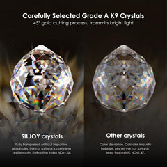 Siljoy Modern Foyer Chandeliers for High Ceiling, Large Staircase Chandelier with Spiral Sphere Design, Raindrop Crystal Chandelier Flush Mount Ceiling Light for Entryway Living Room W31.5 X H110